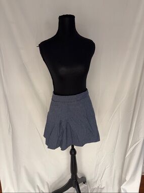 Zara Navy Pleated Skort